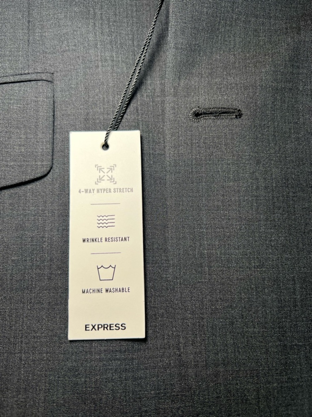 NWT EXPRESS $298 BLACK EXTRA SLIM MODERN TECH SUIT JACKET SZ 40S - Picture 4 of 7